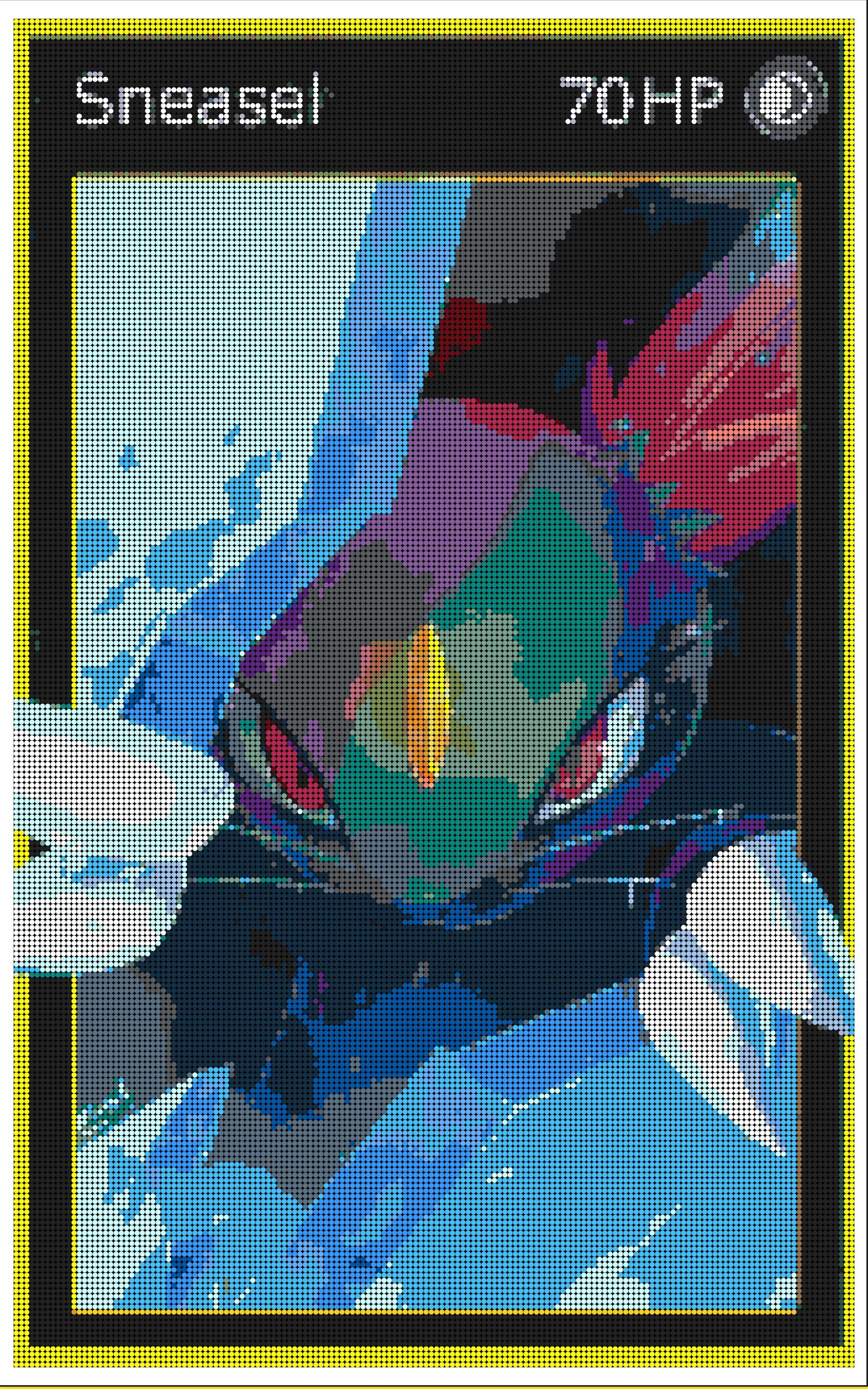XL Pokémon Mosaic (Sneasel) | Brick Mosaic Lego DIY | 130 x 200cm (40" x 81")
