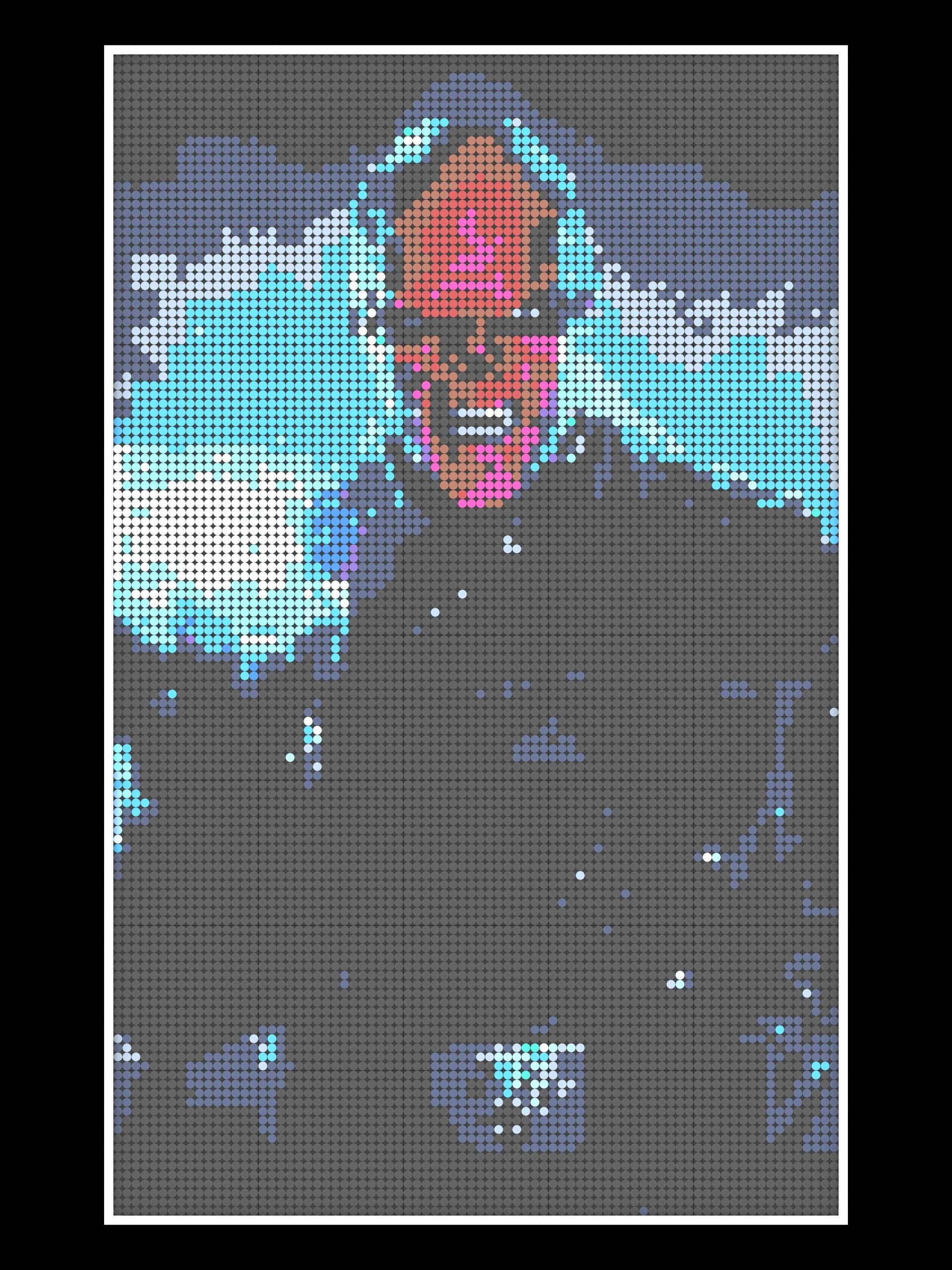 Red Skull (Full Art) - Brick Mosaic Lego DIY - 70 x 100cm (27" x 40")