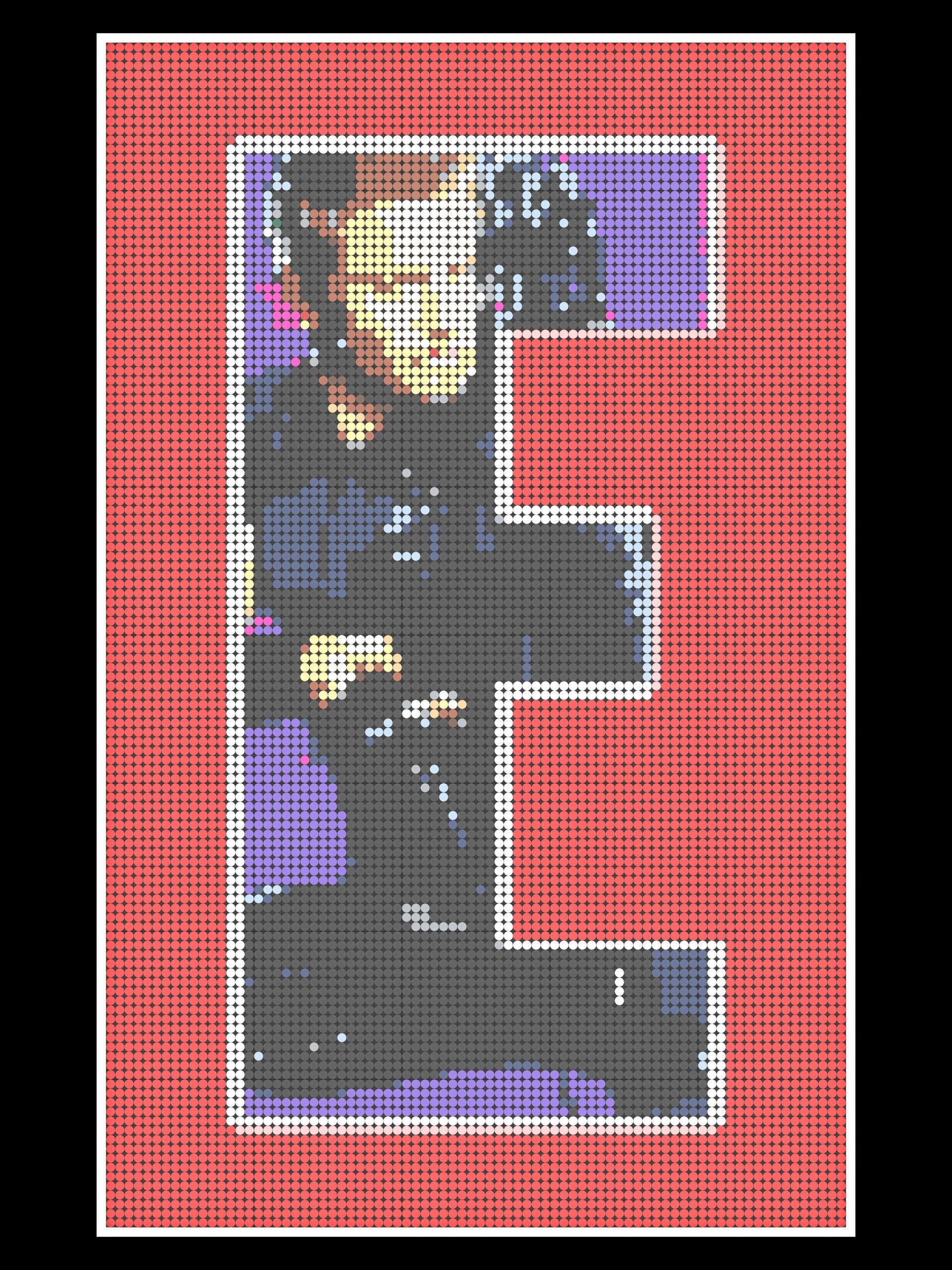 Marvel (Hawkeye) - Brick Mosaic Lego DIY - 70 x 100cm (27" x 40")