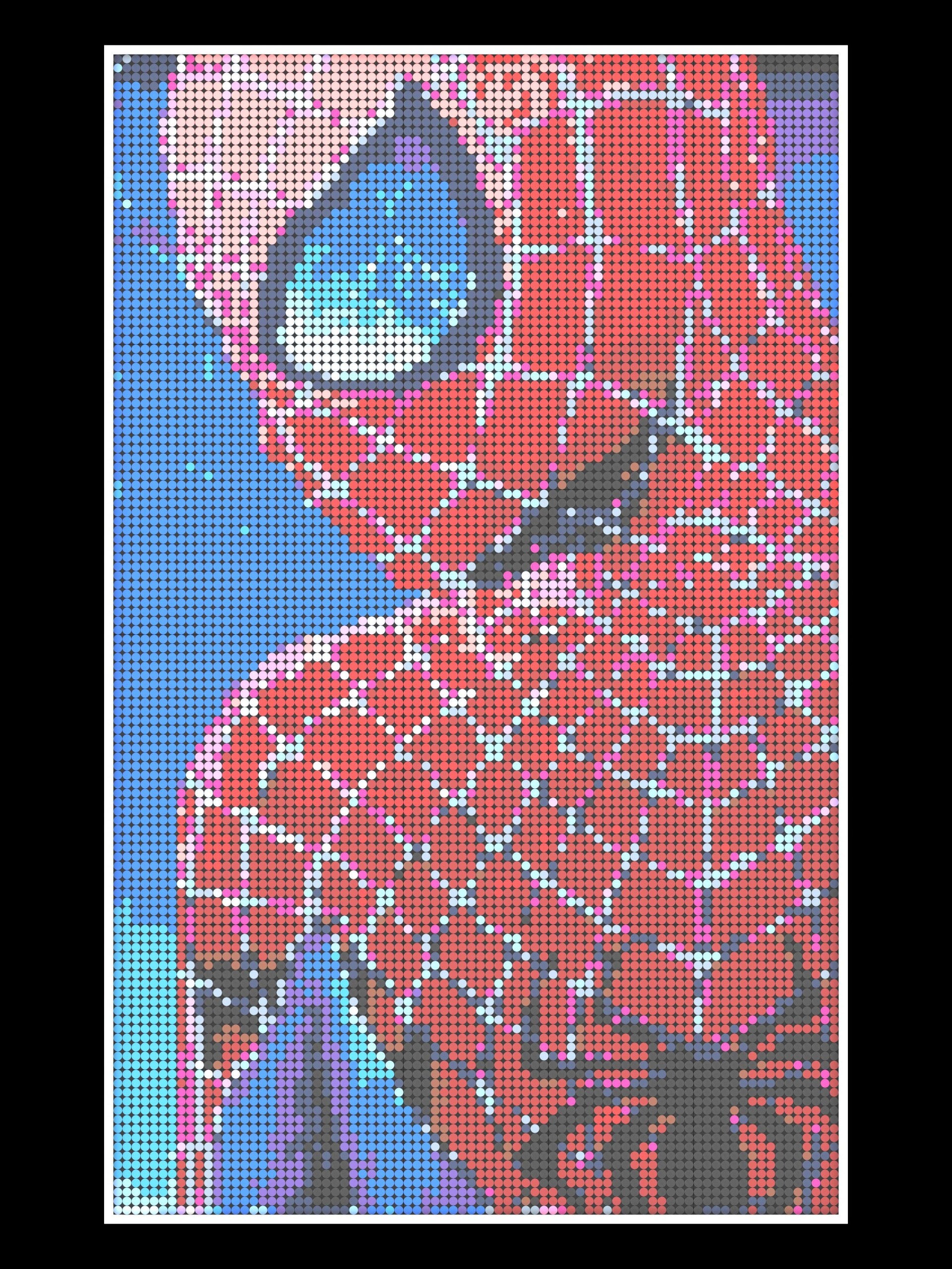 Spider-Man (Full Art) - Brick Mosaic Lego DIY - 70 x 100cm (27" x 40")