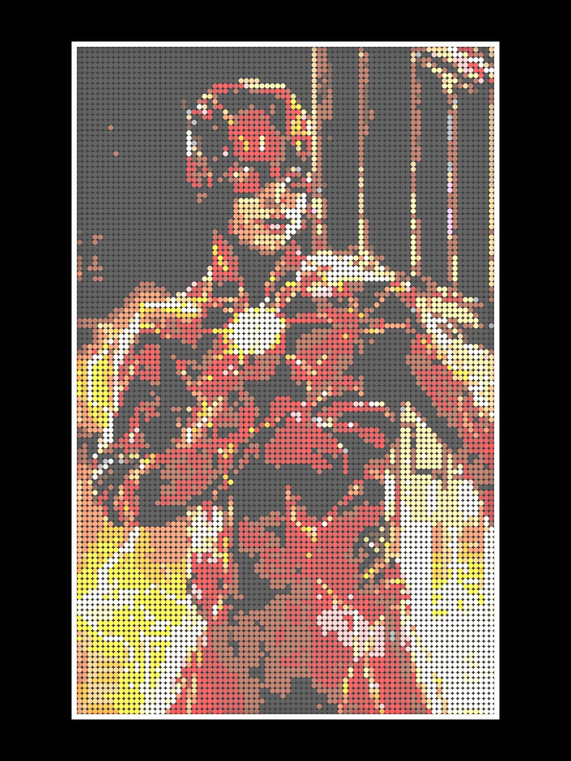 The Flash (Full Art) - Brick Mosaic Lego DIY - 70 x 100cm (27" x 40")