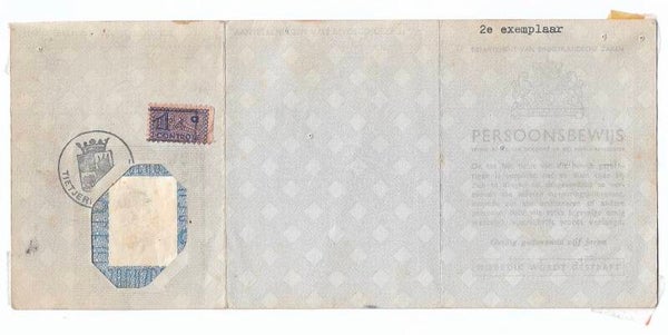 Dutch "Persoonsbewijs" from Tietjerksteradeel