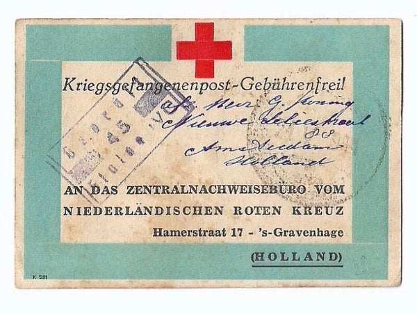 Dutch receipt for food supplies stalag 1944