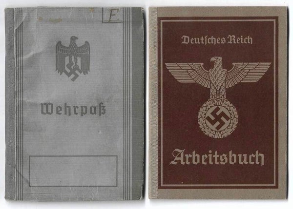 German Wehrpass 1st pattern + Arbeitsbuch (arbeitsambt Limburg)