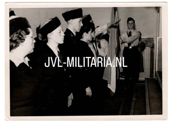 Dutch Jeugdstorm press photo during a ceremony in The Hague