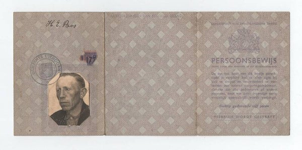 Dutch 'Persoonsbewijs' from Uitgeest