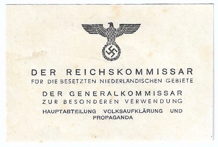 German document regarding German propaganda in the Netherlands