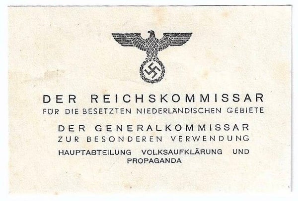 German document regarding German propaganda in the Netherlands
