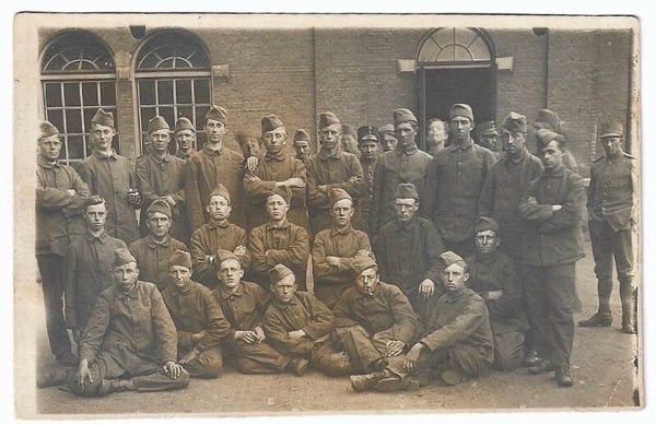 Dutch photo soldiers in work uniforms