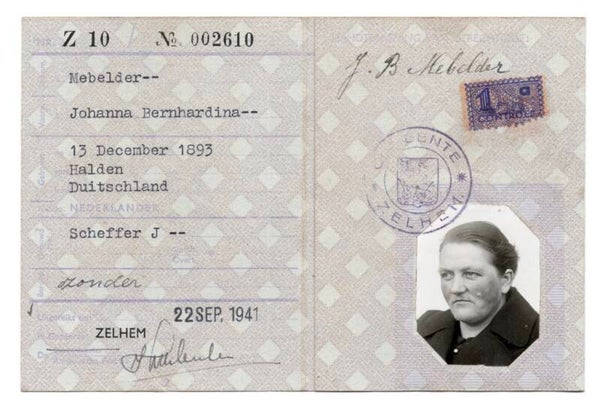 Dutch 'Persoonsbewijs' from Zelhelm