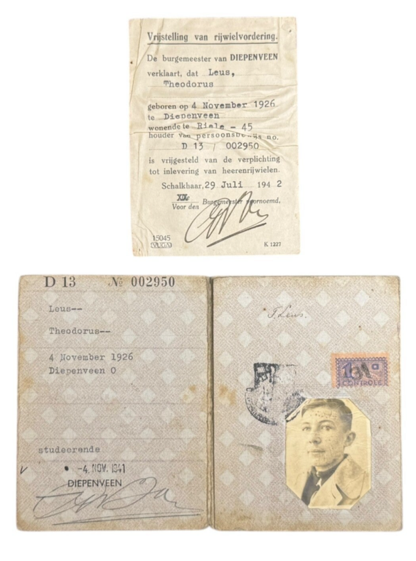 'persoonsbewijs' from Diepenveen + exemption