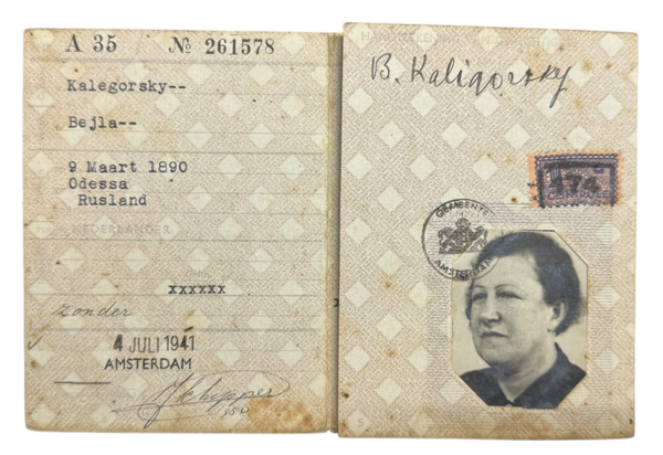 'persoonsbewijs' from Amsterdam born in Odessa