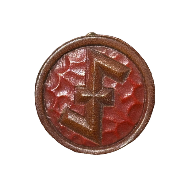 WHW Leather wolfsangel pin 1935/36