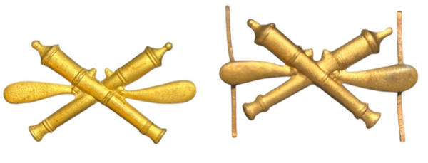 Set of anti-aircraft artillery men's emblems