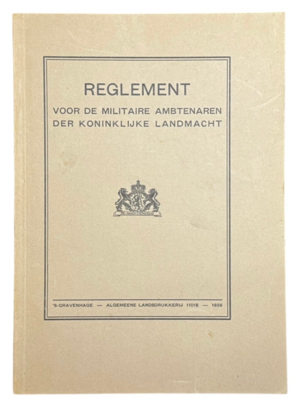 Regulations for military officials 1939