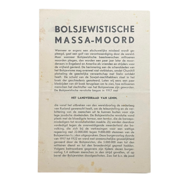 Brochure 'Bolsjewistische massamoord' Okt 1941
