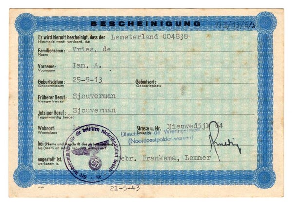 Ausweis Wieringermeer lemmer