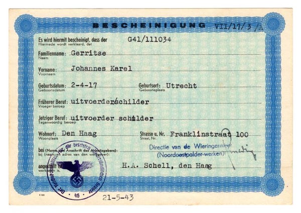 bescheinigung den haag noordoostelijke polder