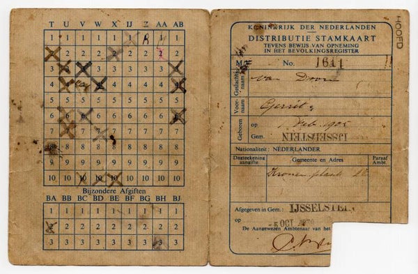 Dutch personal card from Ijsselstein