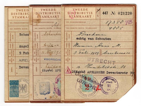 Dutch personal card set from Apeldoorn Voorschoten