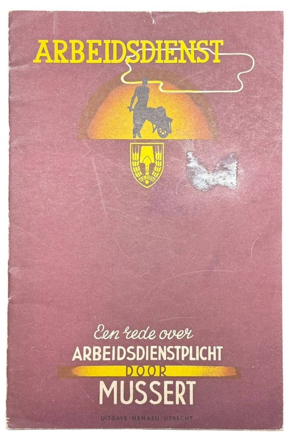 Dutch NAD brochure 'Arbeitsdienst' 1942