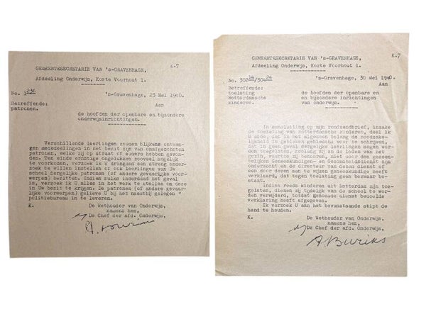 Dutch documents regarding unexploded cartridges