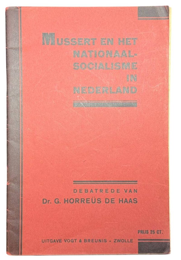 Dutch NSB brochure 'Mussert en het Nationaal Socialisme'