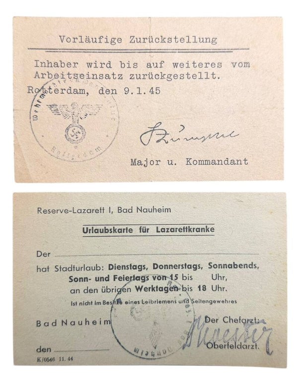 German documents regarding the Arbeitseinsatz