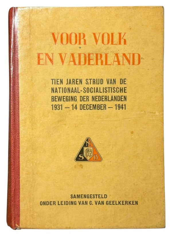 Dutch NSB booklet 'Voor volk en Vaderland' laminated 1943