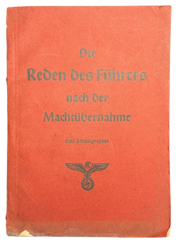 German book 'Die Reden des Führers' 1939