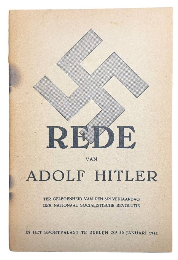 Dutch brochure 'Rede van Adolf Hitler' 1941