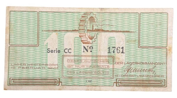 Dutch Westerbork camp money 100 cent