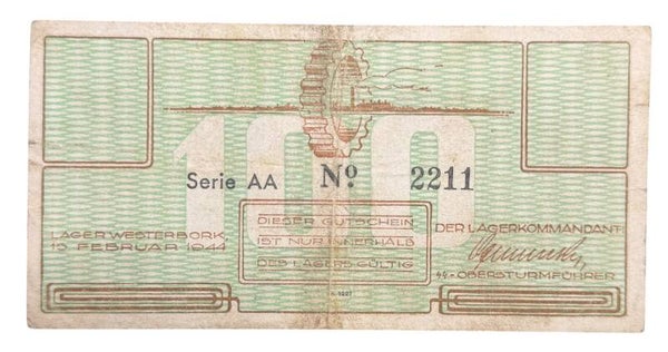 Dutch Westerbork camp money 100 cent