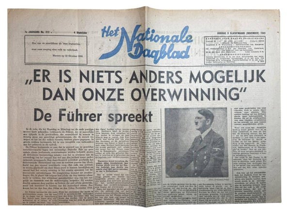 Dutch NSB newspaper 'Nationale Dagblad' 7th year No. 312