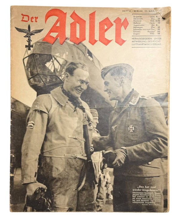 German magazine 'Der Adler' March 25, 1941