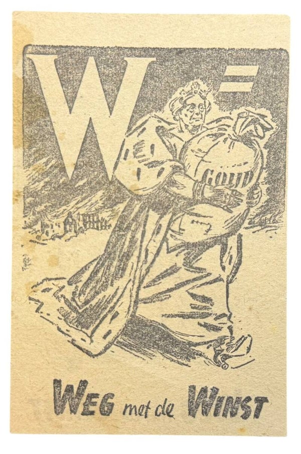 Dutch NSNAP “W = Weg met de winst” leaflet
