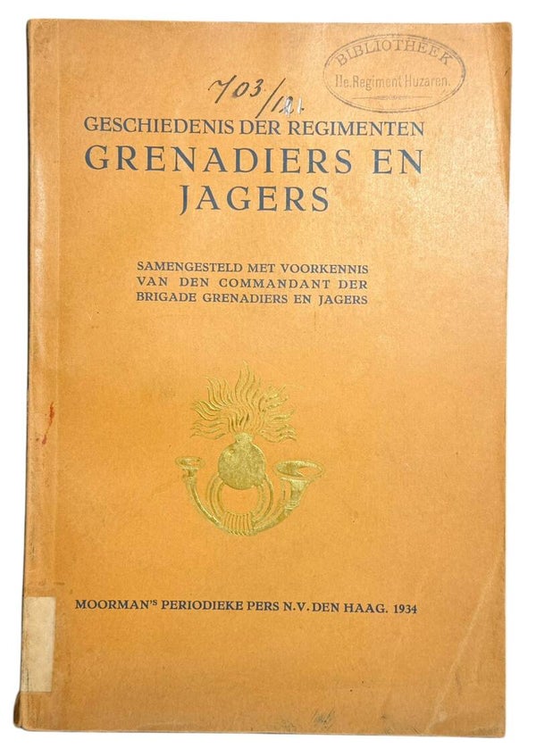 Dutch booklet “Grenadiers en Jagers” 1934