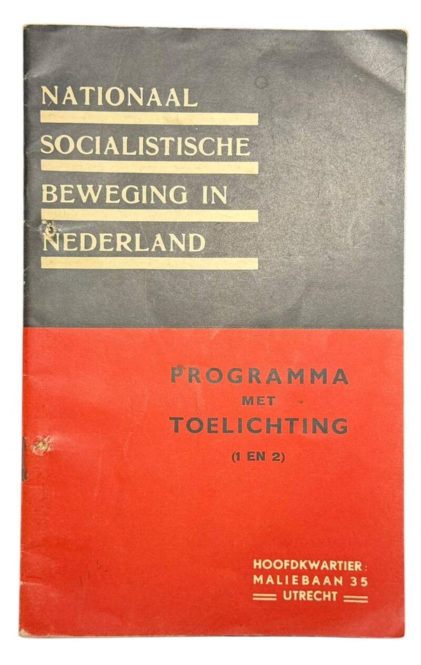 Dutch NSB “Programma met toelichting” brochure