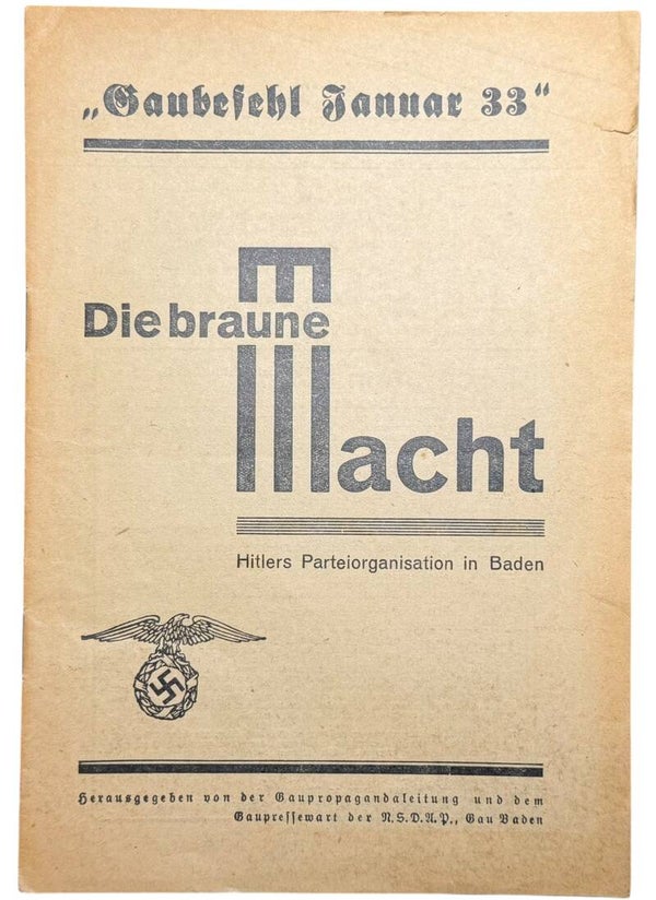 German NSDAP brochure 'Die Braune Macht' January 1933