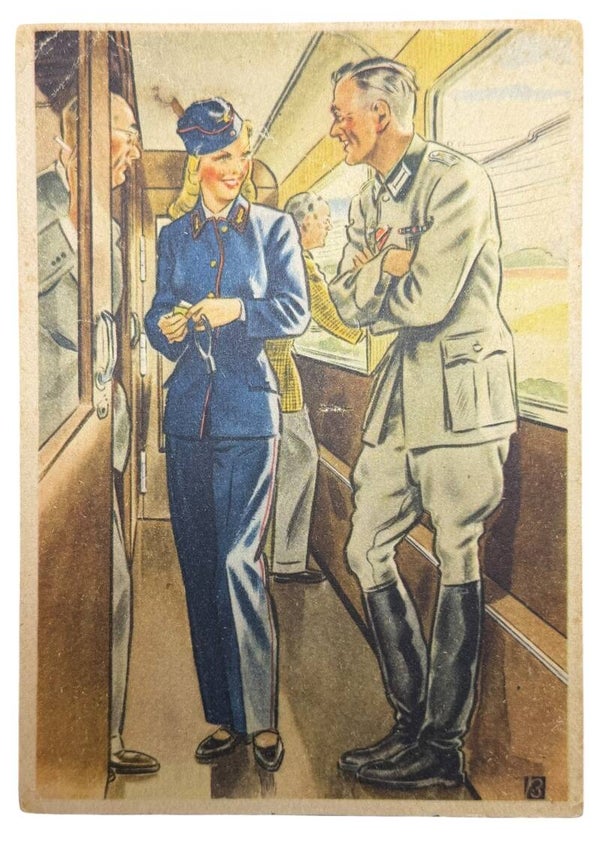 German postcard 'Frauen bei der Deutschen Reichsbahn' 1944