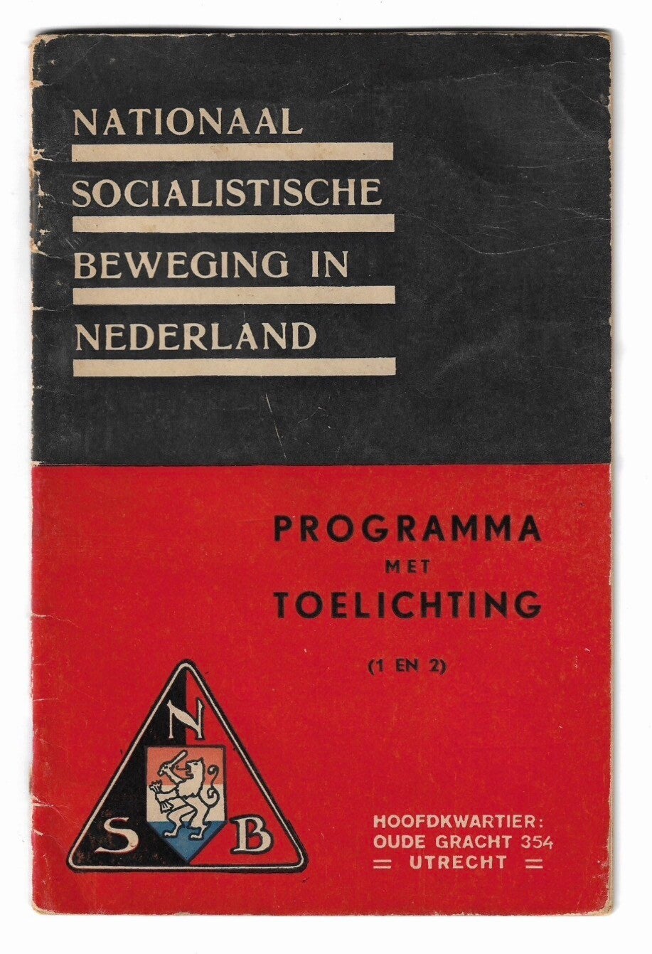 Dutch NSB “Programma met toelichting” (1 en 2) brochure