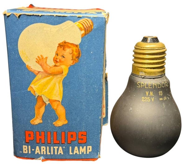 Dutch Philips 'Bi-Arlita' blackout lamp