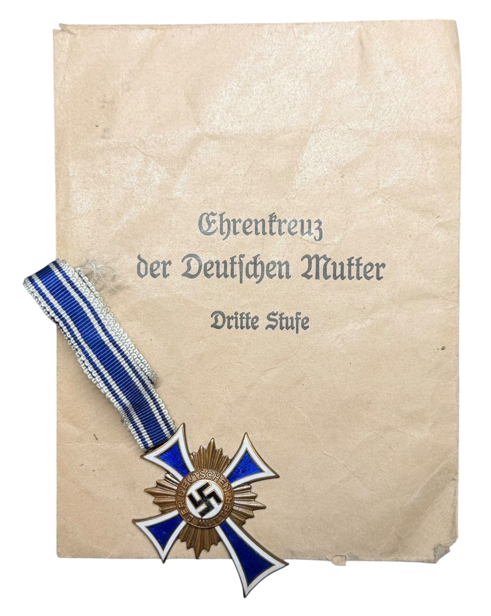 German Mother’s Cross in bronze + pouch