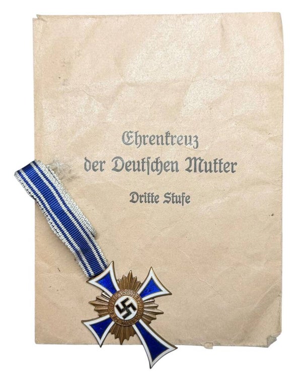 German Mother’s Cross in bronze + pouch