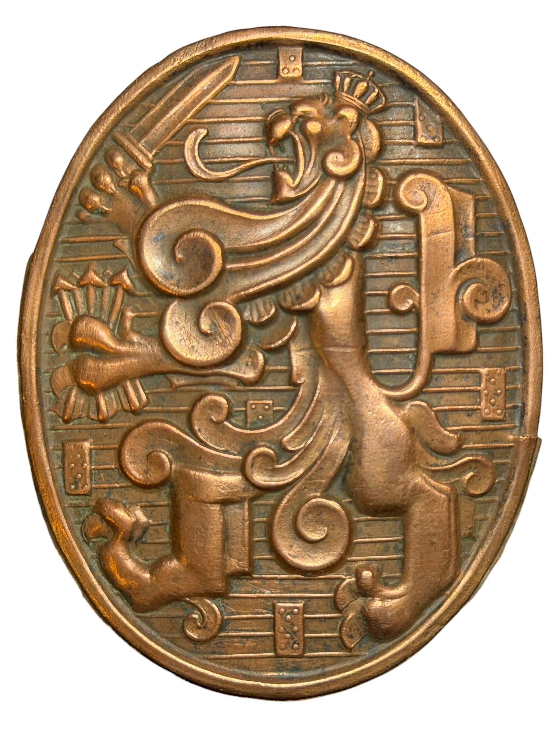 Dutch helmet plate pre 1940