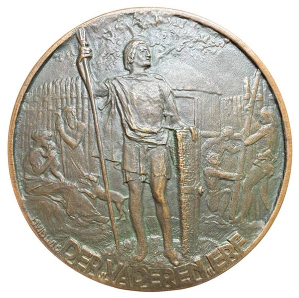 Dutch medallion 'Der Vaderen Erf, Nederlanders waakt eendachtig' 1938