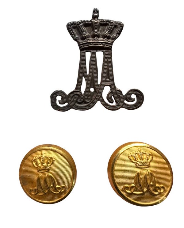 Dutch set of KMA kepie insignia