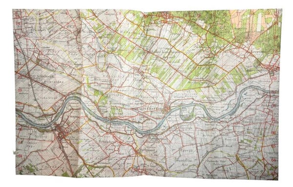 Dutch staff map Rhenen (Wijk bij Duurstede)