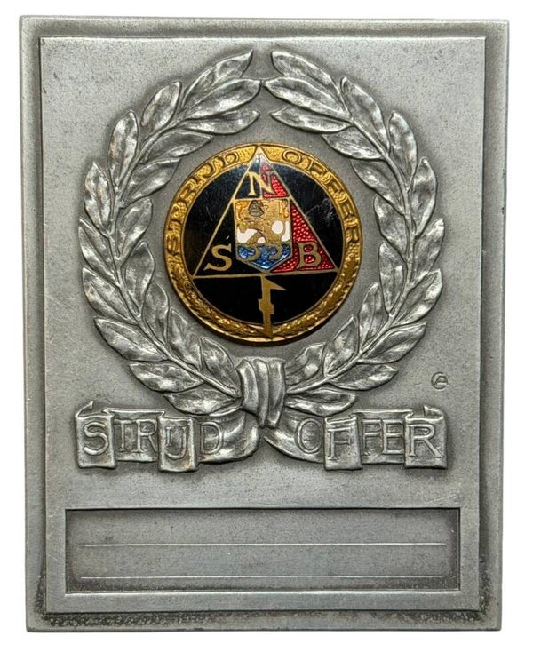 Dutch NSB 'Strijd & Offer' plaque