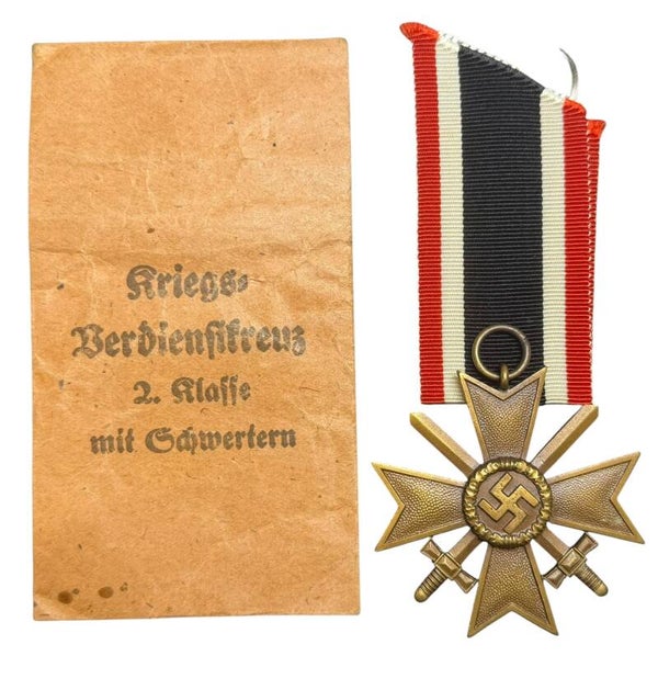 German War Merit Cross 2nd Class with Swords '16' in pouch